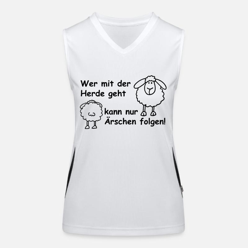 Wer mit der Herde ... Funktionelles Kontrast-Tank Top für Frauen