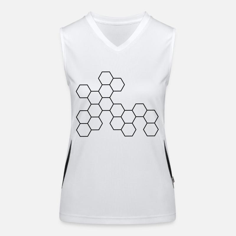 Waben Funktionelles Kontrast-Tank Top für Frauen