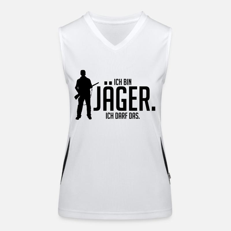 Ich bin Jäger ich darf das Funktionelles Kontrast-Tank Top für Frauen