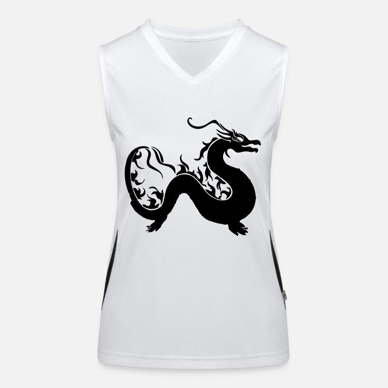 Drache geschlängelt Funktionelles Kontrast-Tank Top für Frauen