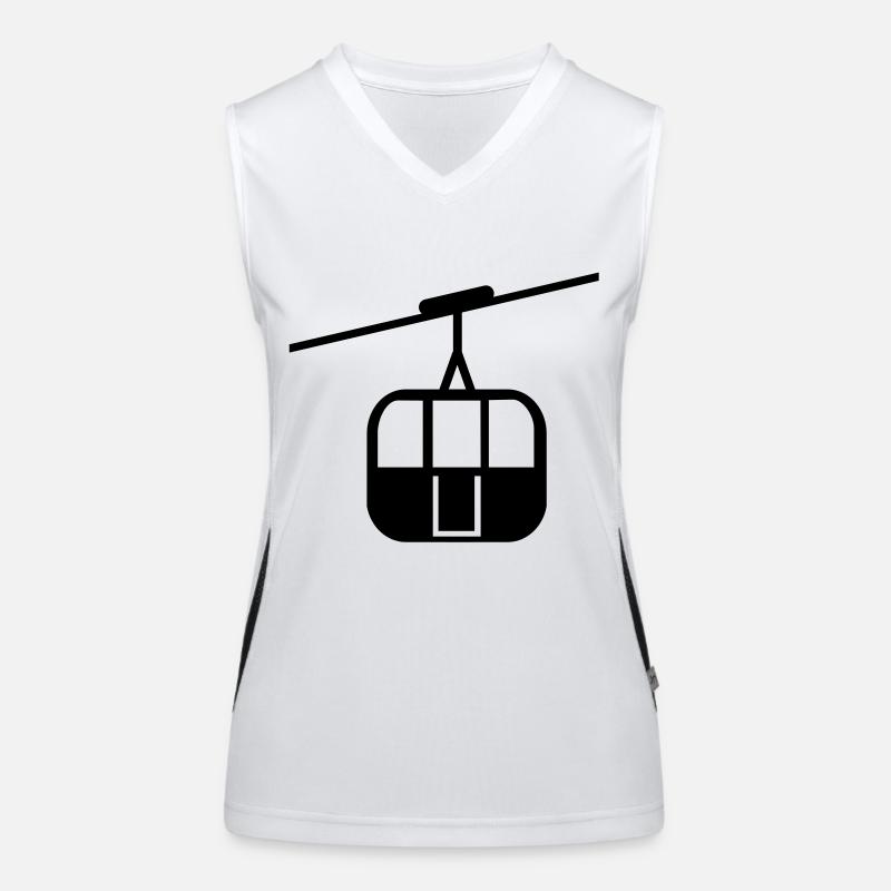 Seilbahn Funktionelles Kontrast-Tank Top für Frauen