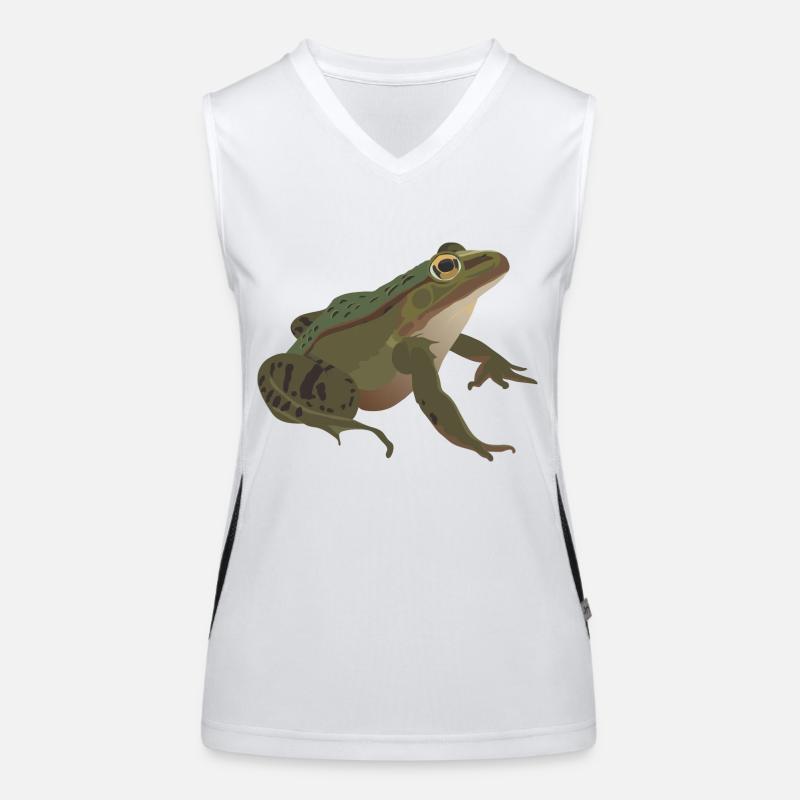 Frog mister frog toad common toad tree frog idea - Women's Functional Contrast Tank Top - white/black