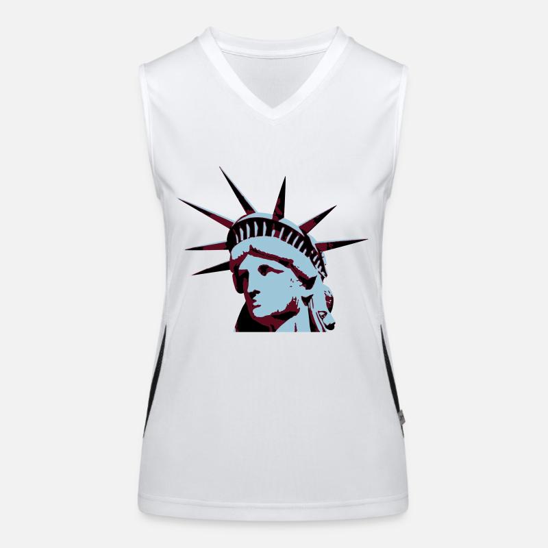 Lady Liberty Funktionelles Kontrast-Tank Top für Frauen