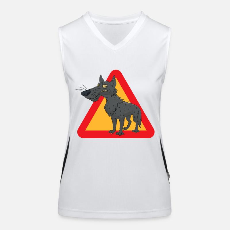 Wolf Funktionelles Kontrast-Tank Top für Frauen