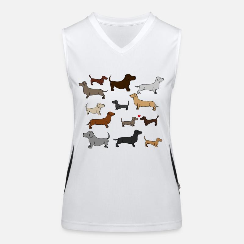 super süße Dackel , Geschenkidee Funktionelles Kontrast-Tank Top für Frauen