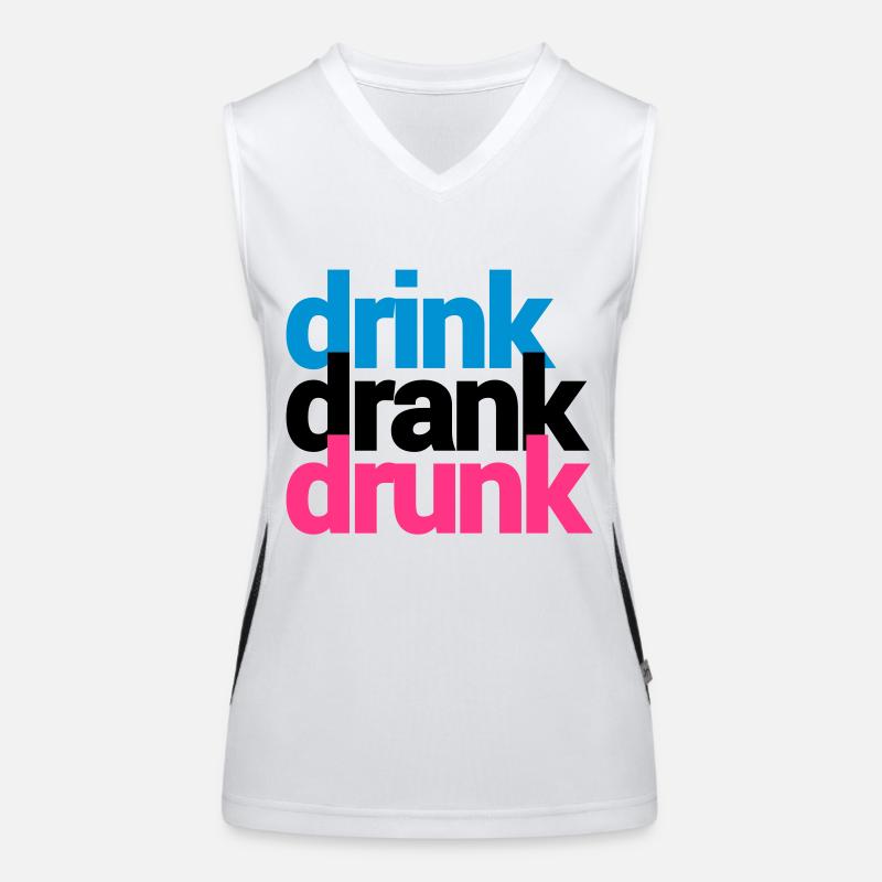 drink drank drunk Women's Functional Contrast Tank Top