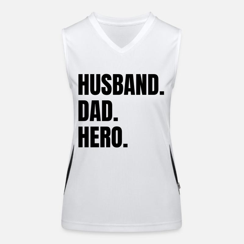 Husband Dad Hero Débardeur respirant contrasté Femme