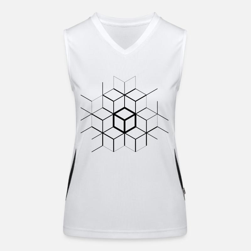 Cubes asymétriques Débardeur respirant contrasté Femme