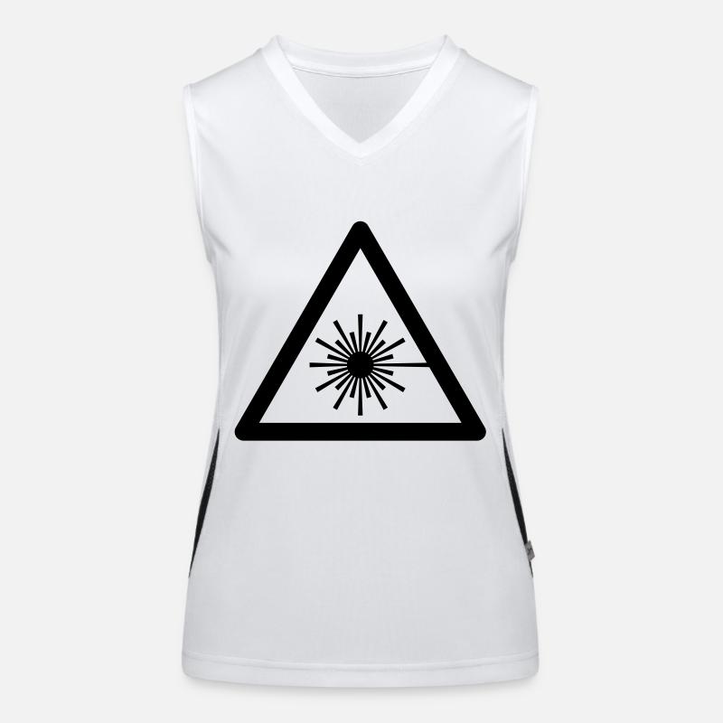 Symbole de danger - Laser Light Débardeur respirant contrasté Femme