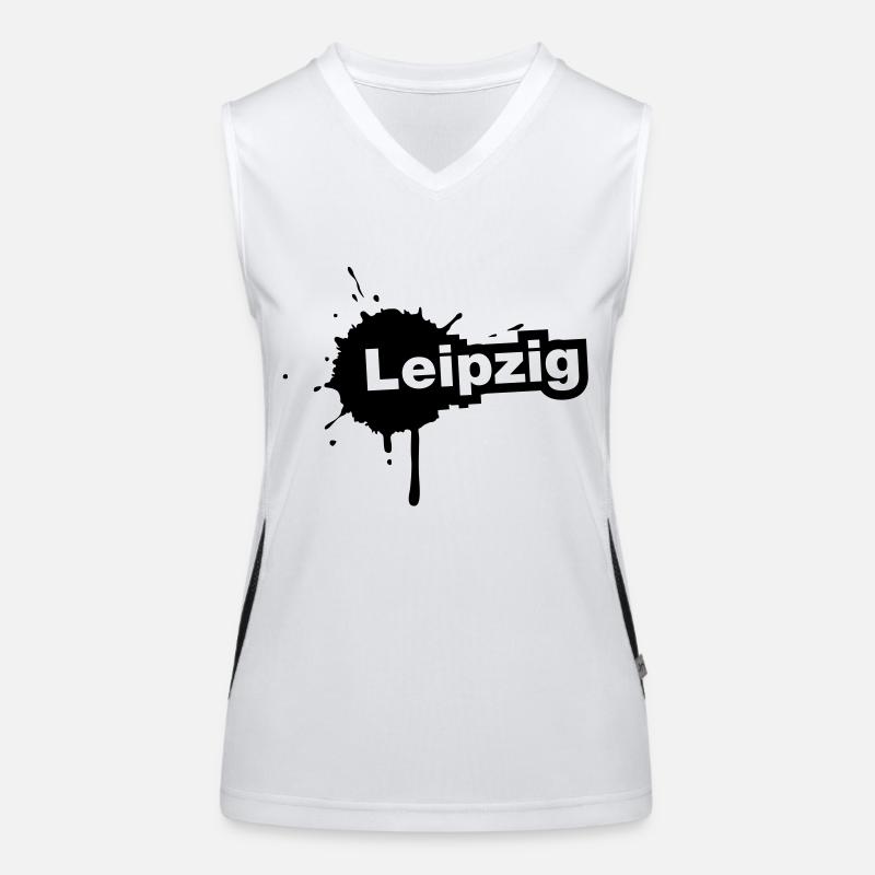 Leipzig Splatter Funktionelles Kontrast-Tank Top für Frauen