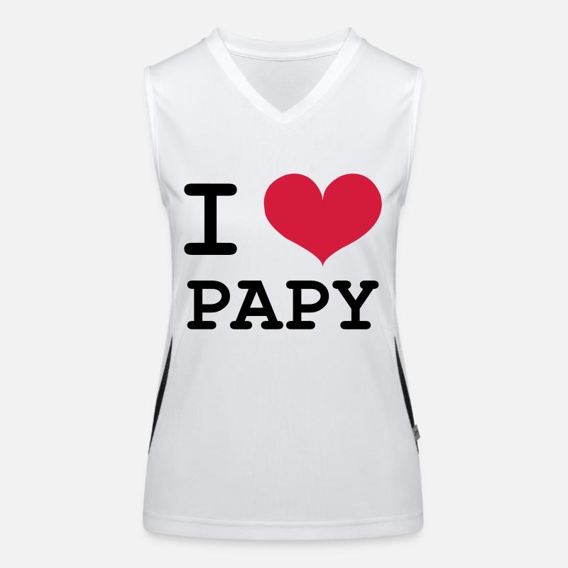 I Love Papy! Women's Functional Contrast Tank Top