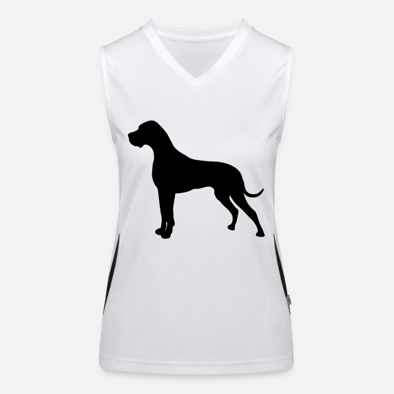 Deutsche Dogge Funktionelles Kontrast-Tank Top für Frauen