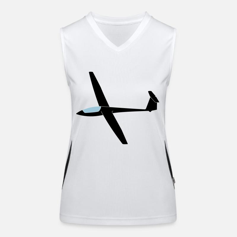 asw19 Segelflugzeug Segelflieger Geschenk Funktionelles Kontrast-Tank Top für Frauen