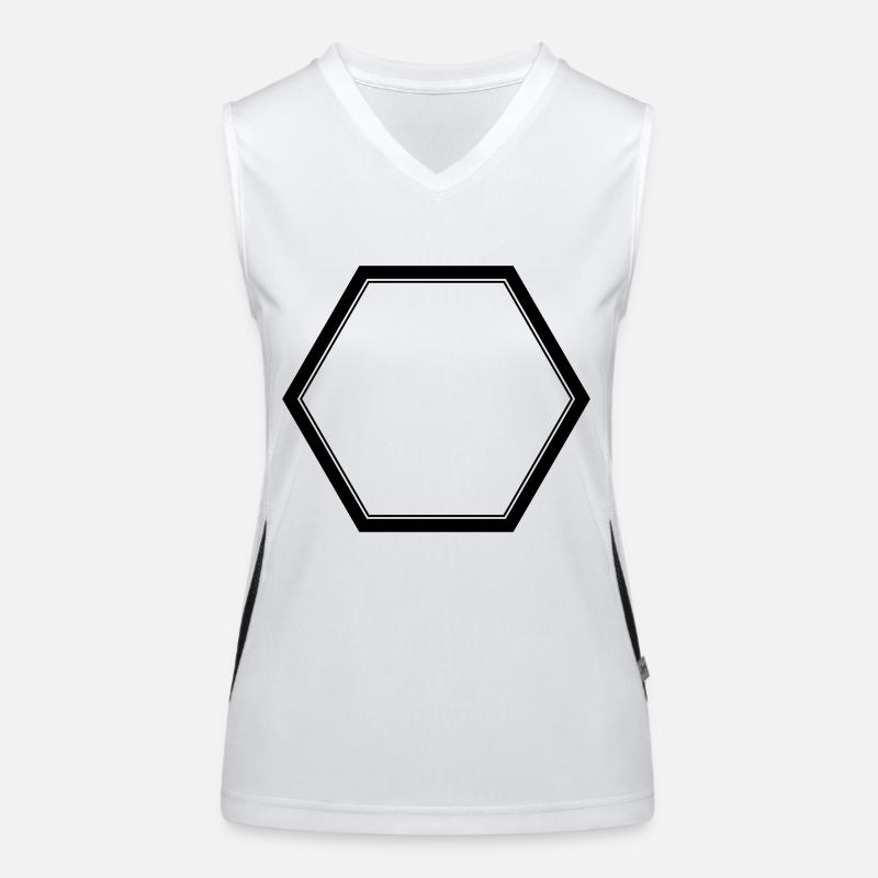 Hexagon Funktionelles Kontrast-Tank Top für Frauen
