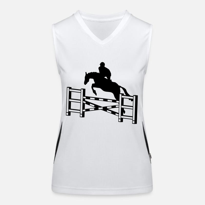 sauter de cheval obstacle_c1 Débardeur respirant contrasté Femme