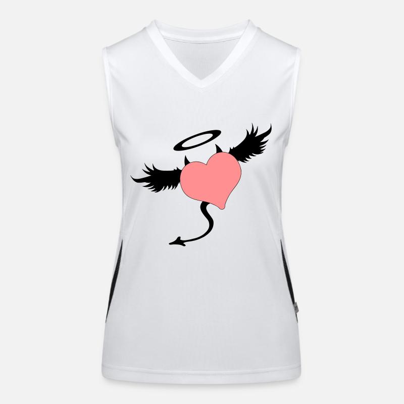 Halb Engel & Teufel Funktionelles Kontrast-Tank Top für Frauen