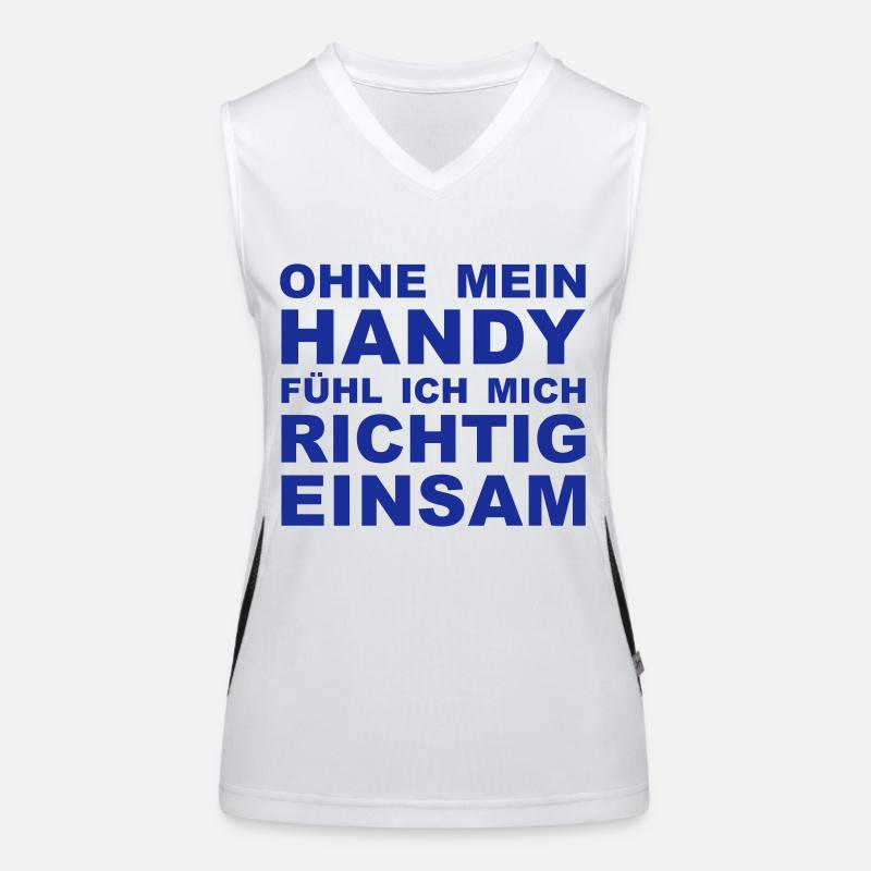 Lonely without mobile Women's Functional Contrast Tank Top