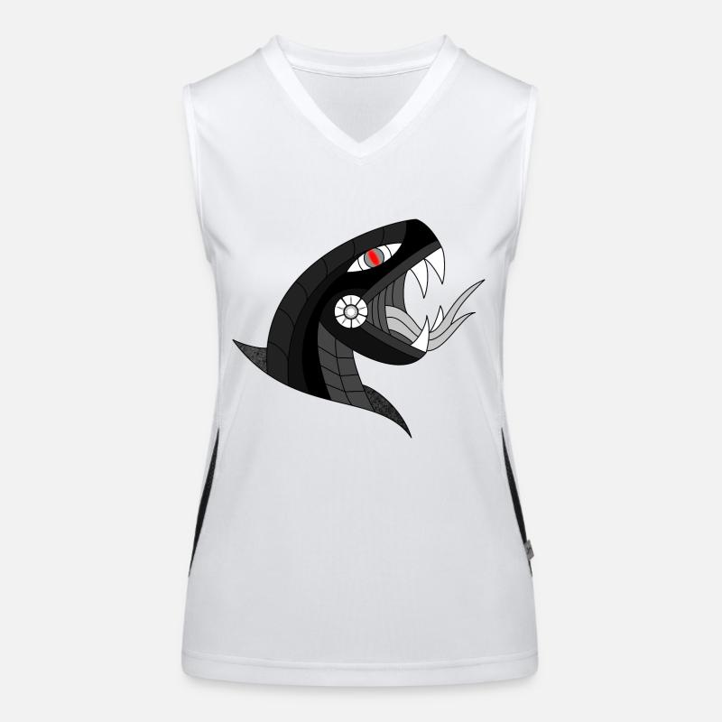 Dunkle Schlange Funktionelles Kontrast-Tank Top für Frauen