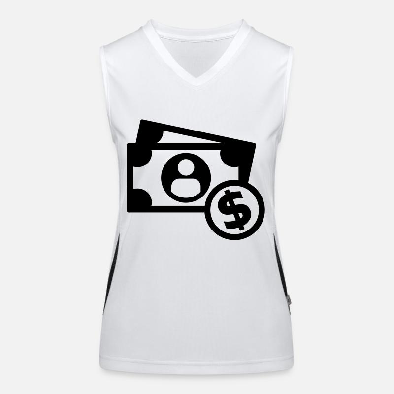 Geld Funktionelles Kontrast-Tank Top für Frauen