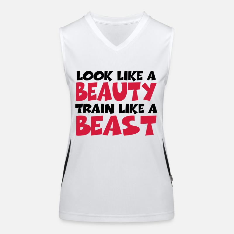 Look like a beauty, train like a beast Funktionelles Kontrast-Tank Top für Frauen