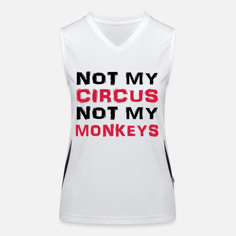 Not my circus, not my monkeys Débardeur respirant contrasté Femme