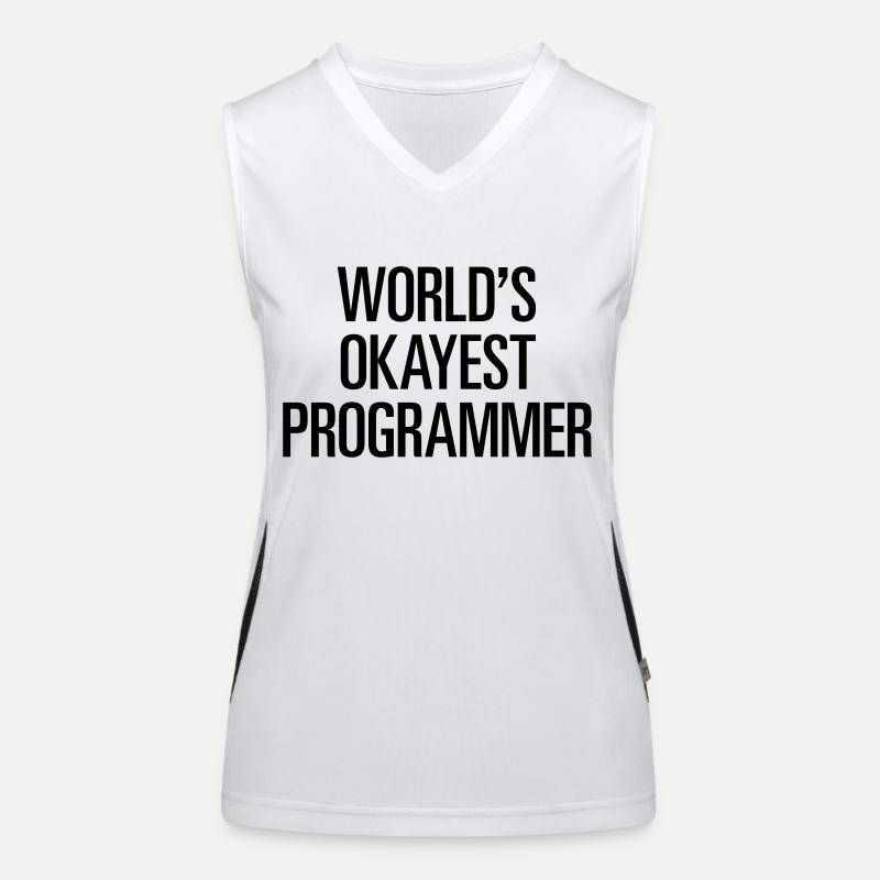 World's Okayest Programmer / Programmierer Funktionelles Kontrast-Tank Top für Frauen