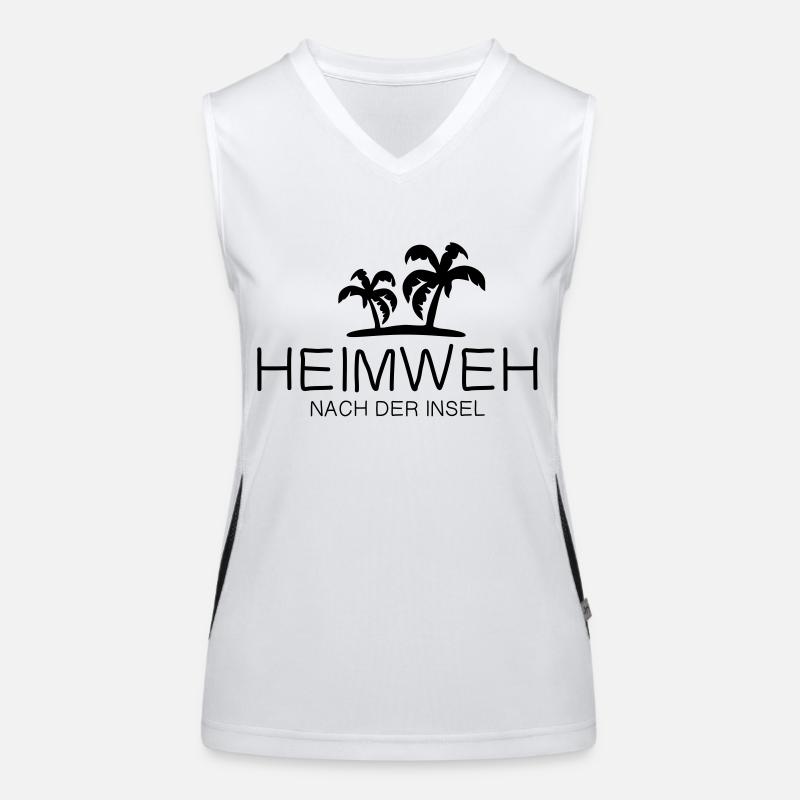 Heimweh nach der Insel Funktionelles Kontrast-Tank Top für Frauen