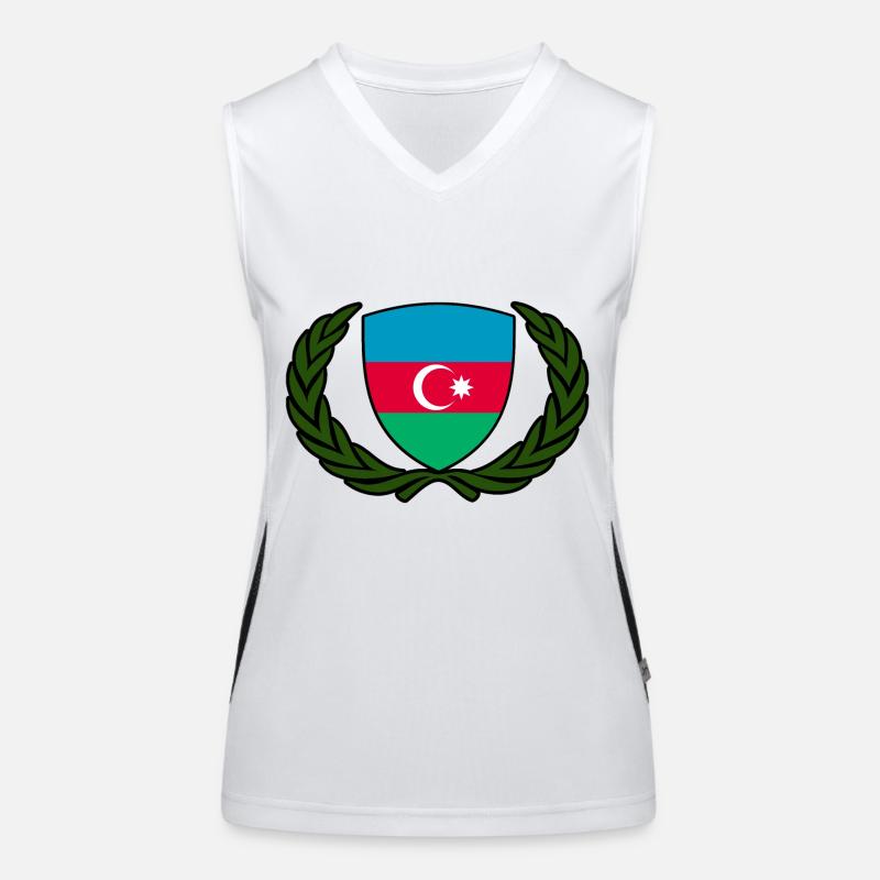 drapeau azerbaijan blason logo Azerbaïdjan Débardeur respirant contrasté Femme