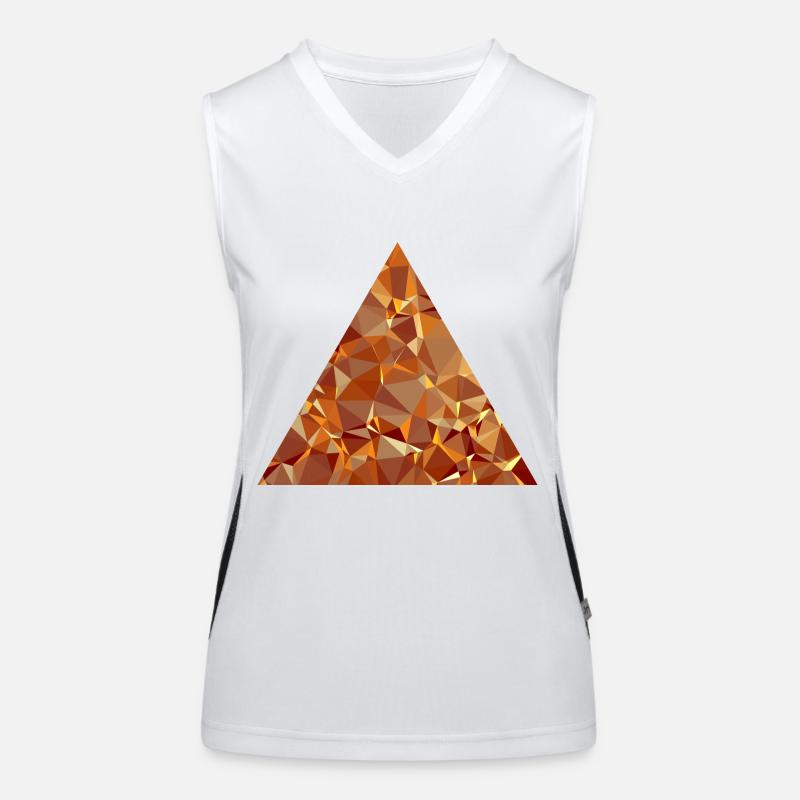 Dreieck (Low Poly) Funktionelles Kontrast-Tank Top für Frauen