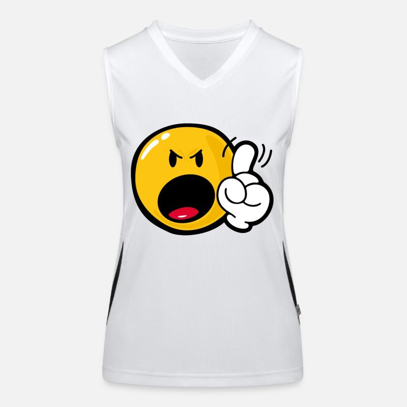 Smiley Anger Cross Funktionelles Kontrast-Tank Top für Frauen