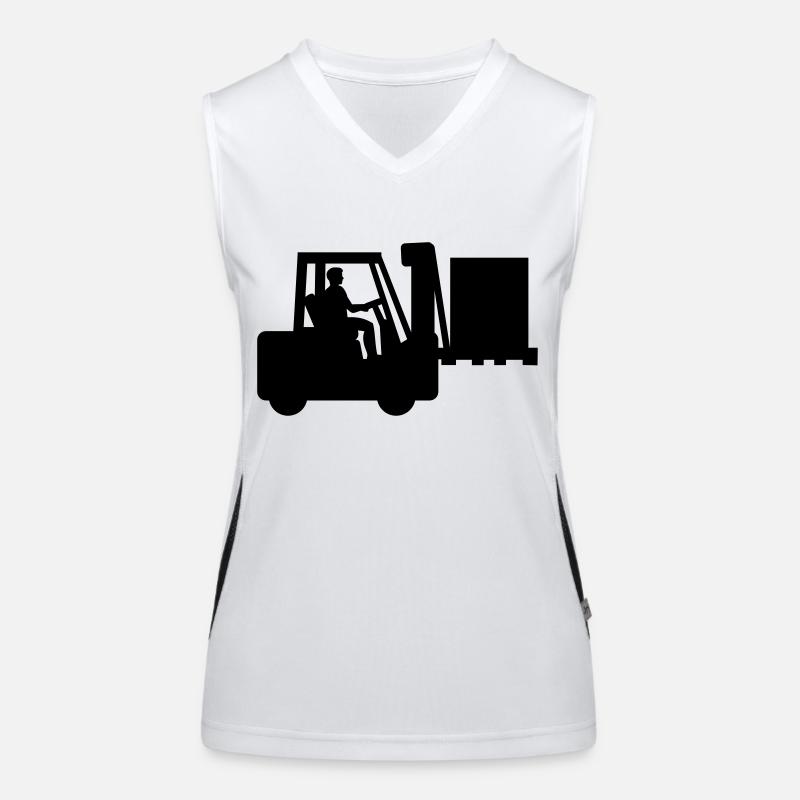 Gabelstapler Funktionelles Kontrast-Tank Top für Frauen