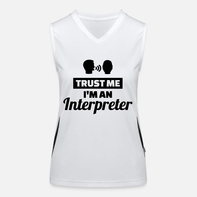 Dolmetscher Funktionelles Kontrast-Tank Top für Frauen