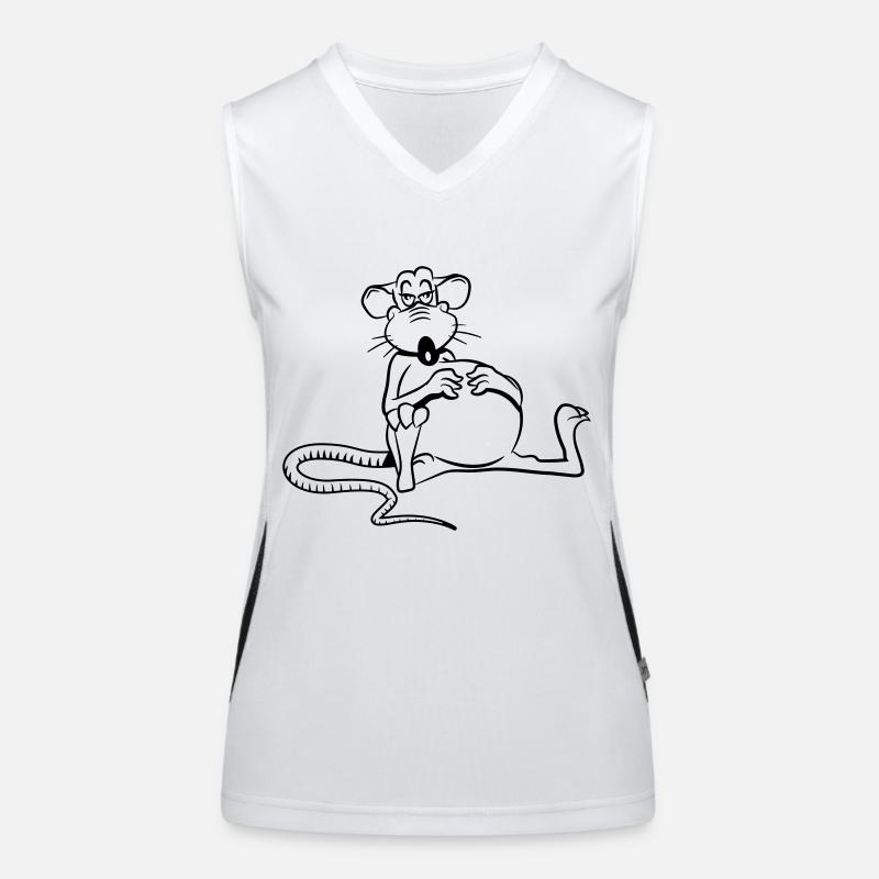 ratte satt müde Funktionelles Kontrast-Tank Top für Frauen