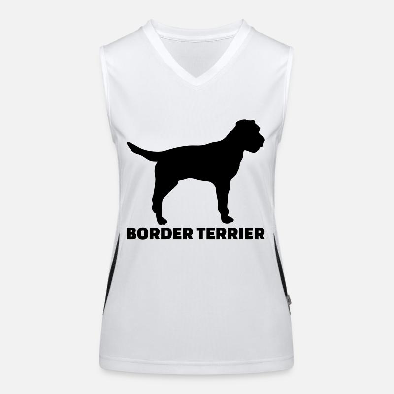 Border Terrier Funktionelles Kontrast-Tank Top für Frauen