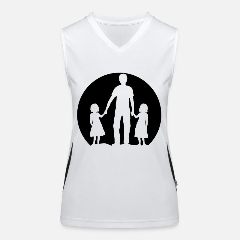 Logo Vater Töchter Funktionelles Kontrast-Tank Top für Frauen