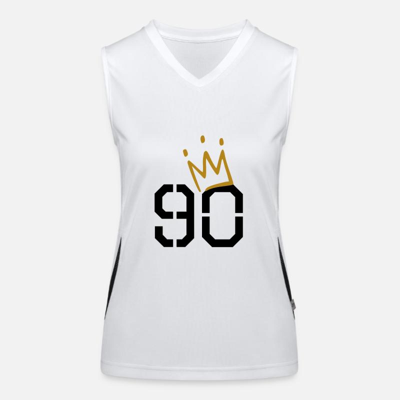 90 Geburtstag Funktionelles Kontrast-Tank Top für Frauen