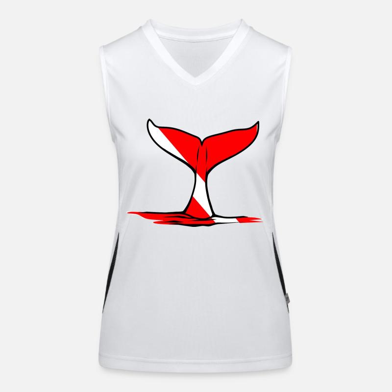 Whale Fin par Scuba.Style Débardeur respirant contrasté Femme