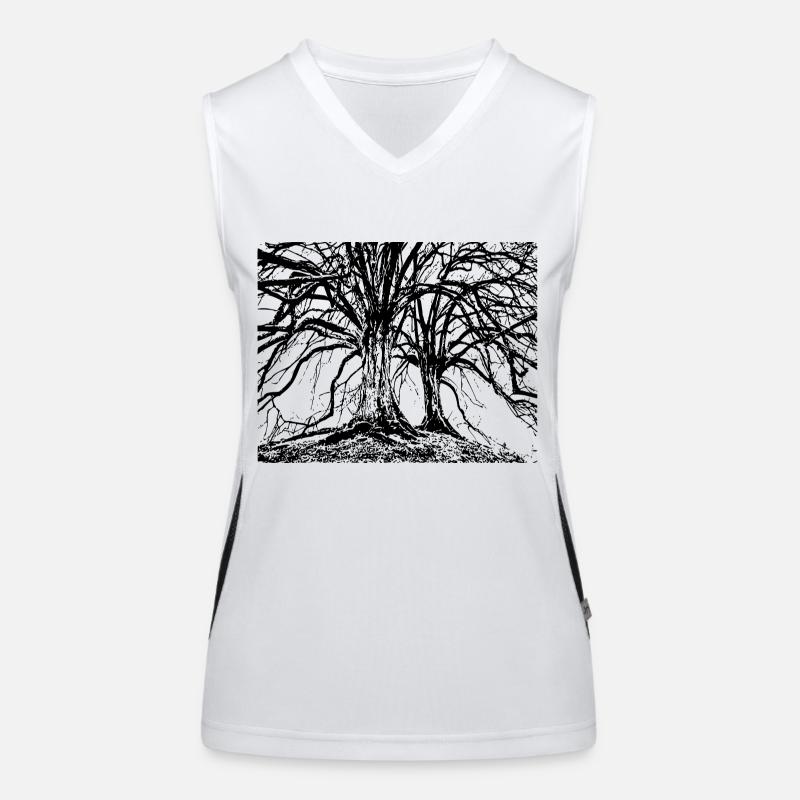 Trees Women's Functional Contrast Tank Top