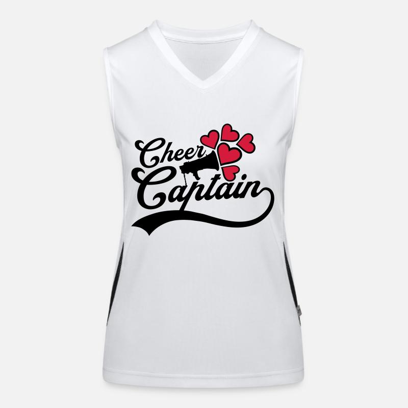 Anfeuern Cheer Captain Megafon Funktionelles Kontrast-Tank Top für Frauen