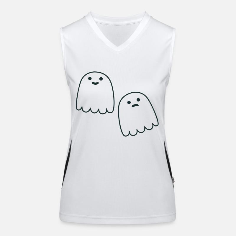 Happy and sad ghosties Women's Functional Contrast Tank Top