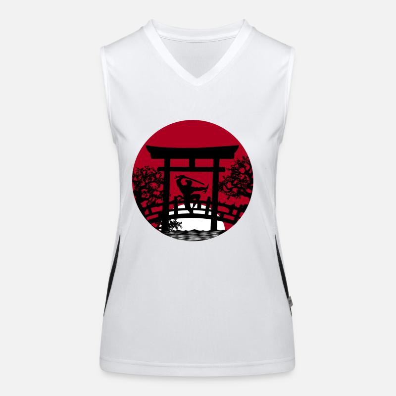 Japan Samurai Funktionelles Kontrast-Tank Top für Frauen