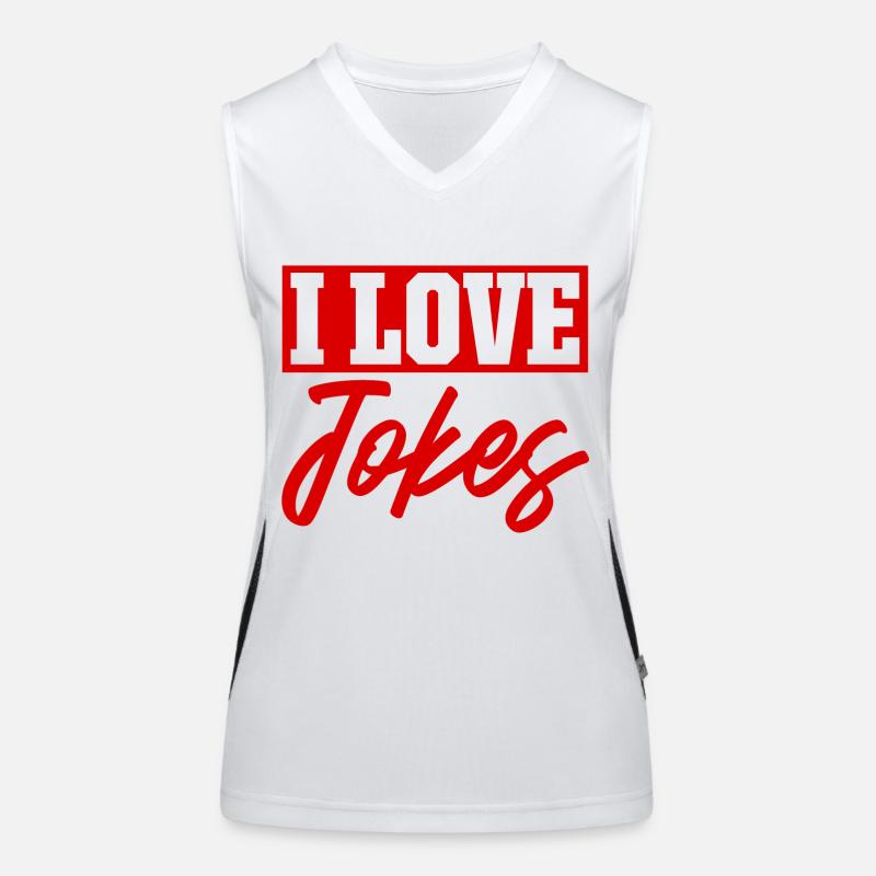 J’adore les blagues Débardeur respirant contrasté Femme