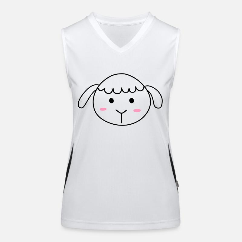 Cute sheep Women's Functional Contrast Tank Top