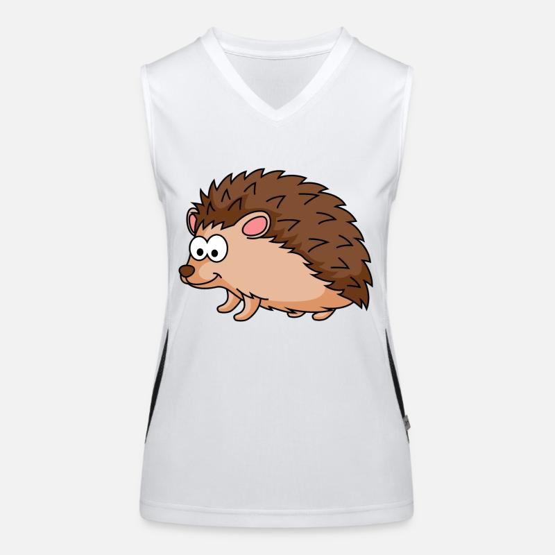 Hedgehog Comic Animal Women's Functional Contrast Tank Top