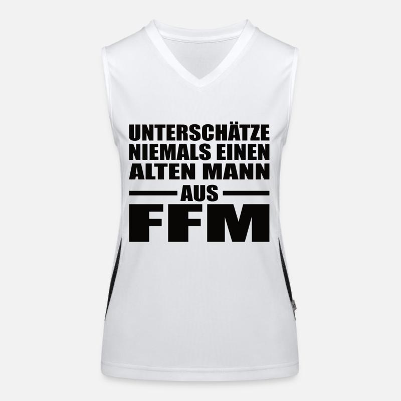Alter Mann Frankfurt FFM Geburtstag Main Hessen Funktionelles Kontrast-Tank Top für Frauen