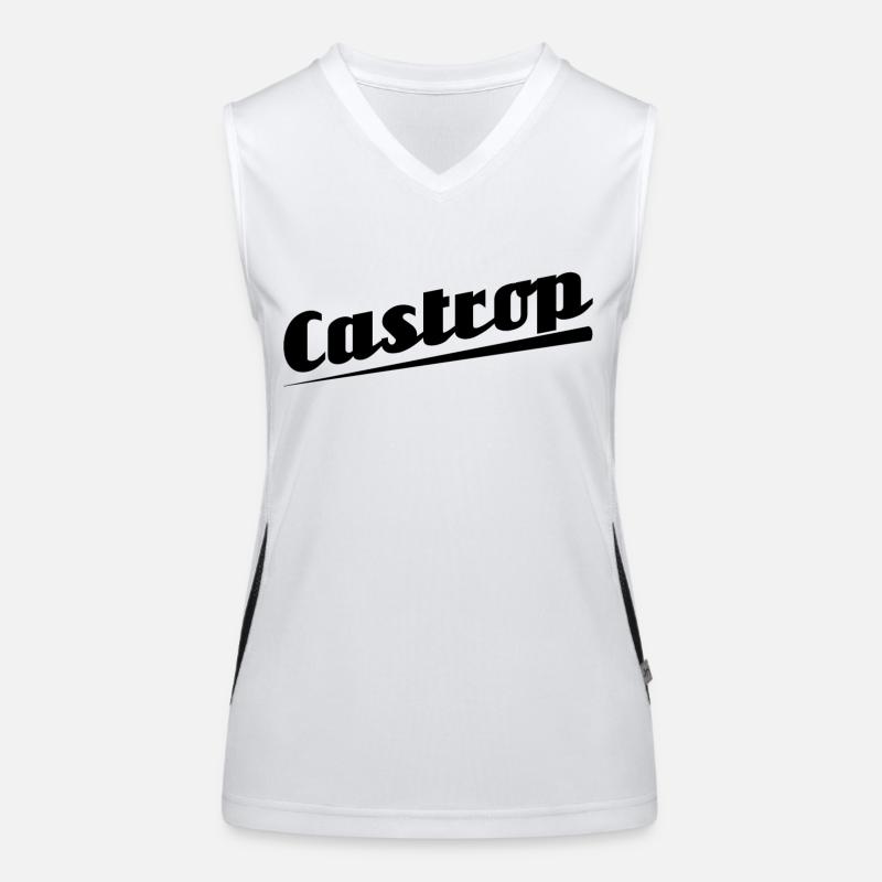 Castrop - Textdesign mit Stadtnamen Funktionelles Kontrast-Tank Top für Frauen