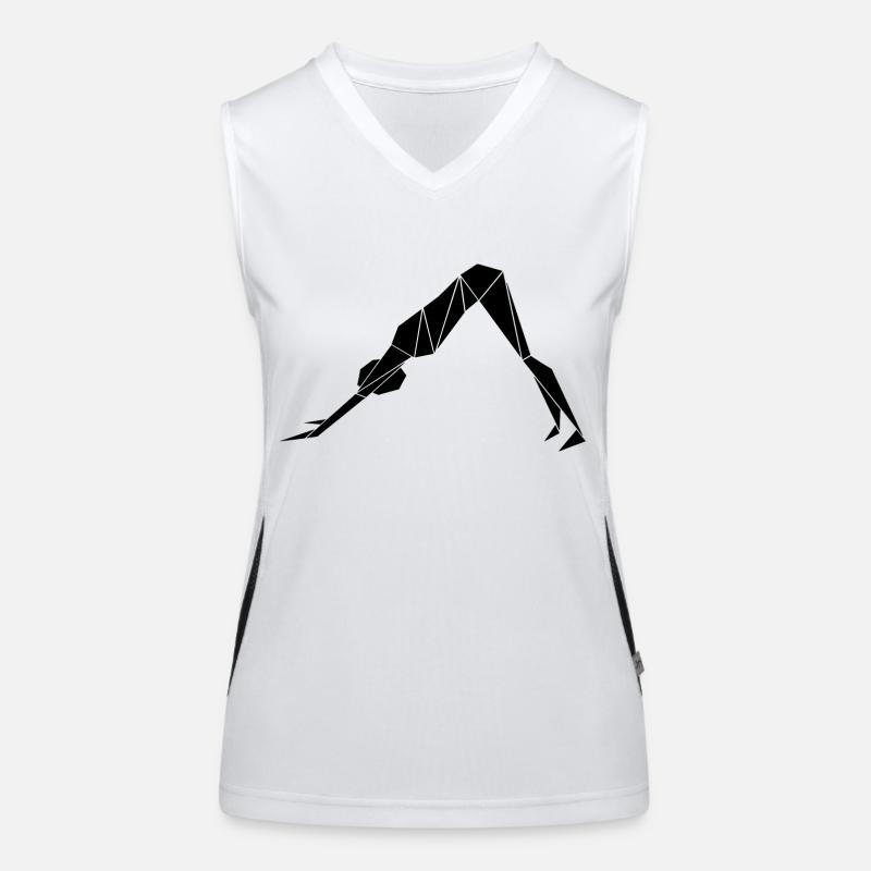Down Dog Funktionelles Kontrast-Tank Top für Frauen