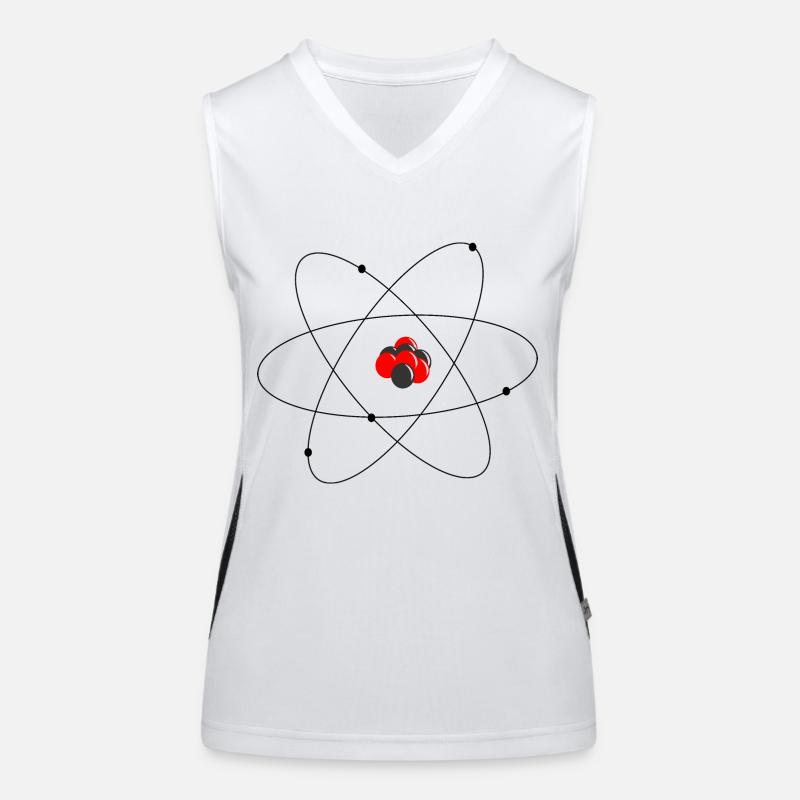 Le modèle atomique de Rutherford Débardeur respirant contrasté Femme