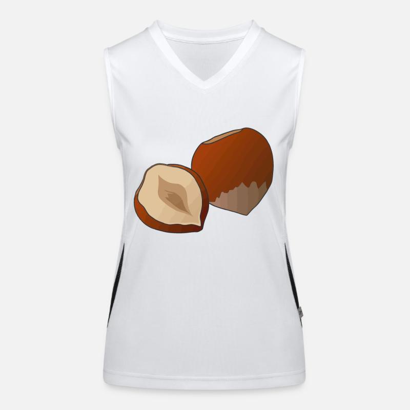 Haselnuss Funktionelles Kontrast-Tank Top für Frauen