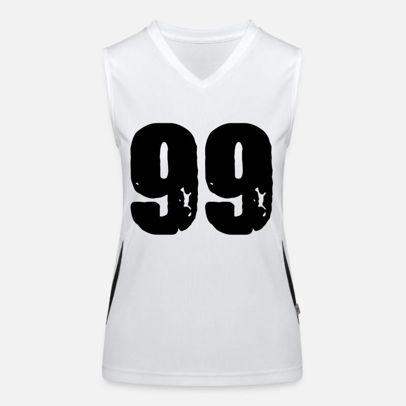 Maillot numéro 99 Débardeur respirant contrasté Femme